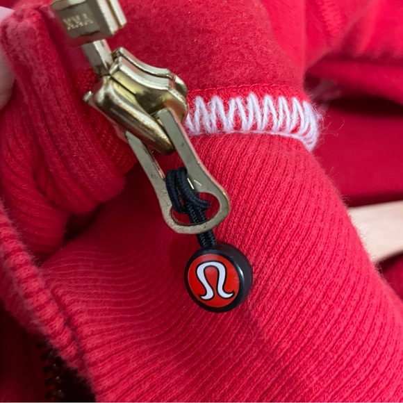 Lululemon  Full Zip Red Scuba size 10 - Picture 4 of 13